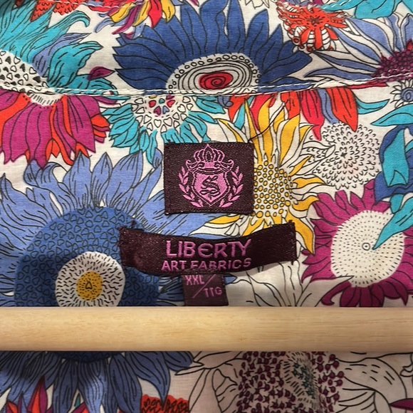 Liberty Art Fabrics Susanna Sunflower Bloom Print shirt - size XXL - Picture 4 of 9